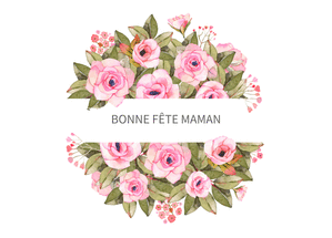 Fleurs roses et tendres pens&eacute;es pour maman